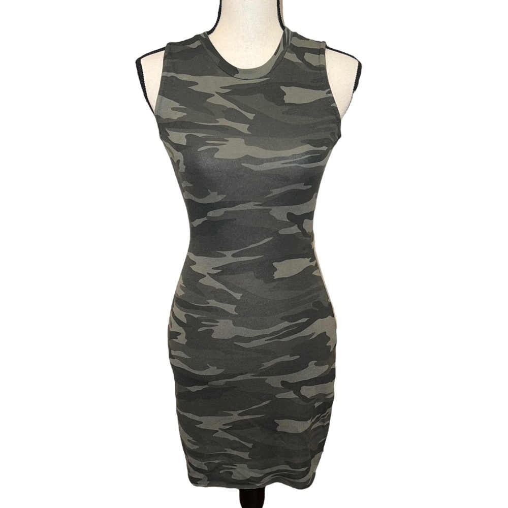 Lulus Sleeveless Camo Bodycon Dress Stretch Size XS NWT